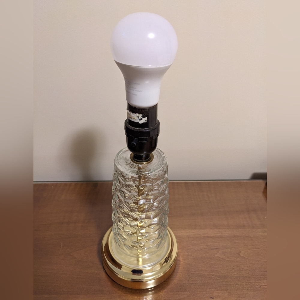 Glass and Gold Table Lamp